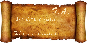 Török Alexia névjegykártya