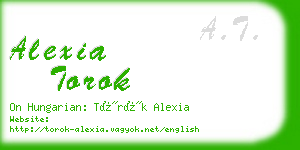 alexia torok business card